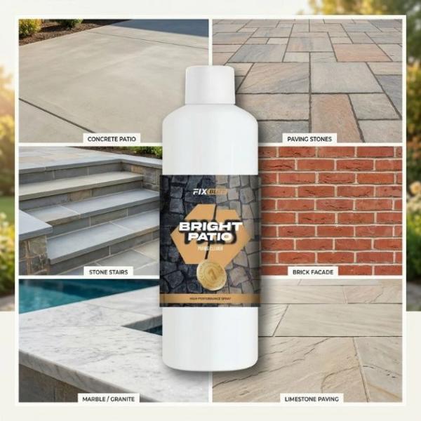 BrightPatio Universal-Steinreiniger 500 ml – Großhandel für Reinigungsmittel für den Außenbereich: Terrassen, Einfahrten und Betonflächen