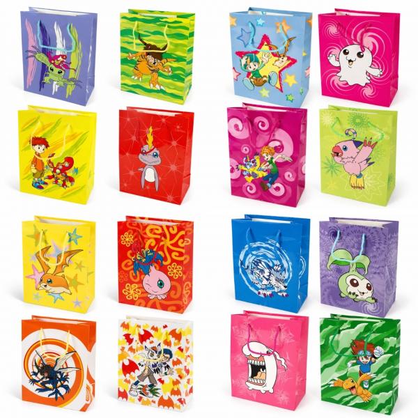 Digimon Geschenktüte 18 x 22 cm 16 Stück sortiert