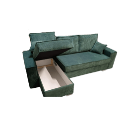 Ecksofa mit Schlaffunktion Cord Couch Sofa 