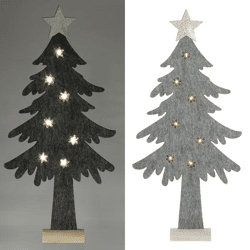 LED Tannenbaum Filz stehend grau 67cm  