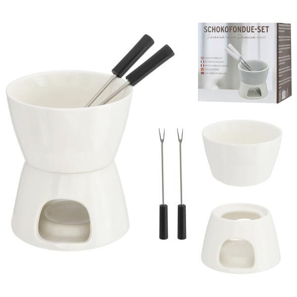 Chocolate fondue set, approx. 10x13x10cm