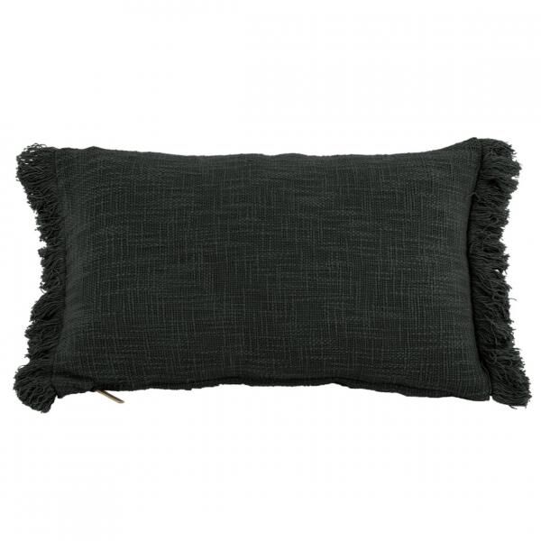 Tiseco Kissen Cotton Slub Solid schwarz 30 x 50 cm