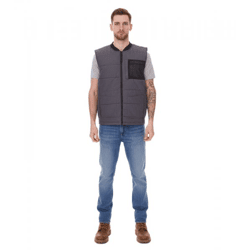 11 PROJECT PURlle Herren Puffer-Weste mit Steppung Lifestyle-Weste 20715253 ME 193910 Grau