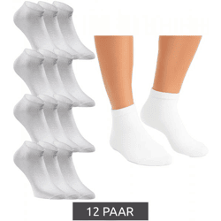12 Paar JACK & JONES Short Sock Sneaker-Socken Sport-Strümpfe Baumwoll Quarter-Socken 12260511 Weiß