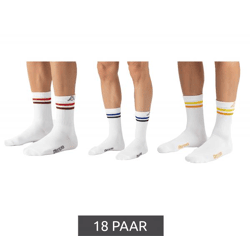 18 Paar Kappa Tennis-Socken Baumwoll-Strümpfe mit Kappa-Logo Alltags-Socken 371F4ZW A01 Weiß