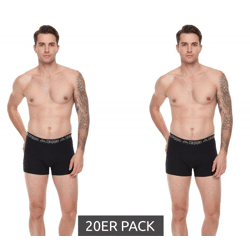 20er Pack Kappa Herren Boxershorts stylische Unterhosen Sparpack 351K1JW AEB Schwarz/Weiß