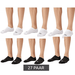 27 Paar Sergio Tacchini Invisible Footie Füßlinge kurze Sommer-Socken Baumwoll-Strümpfe Schwarz oder Weiß
