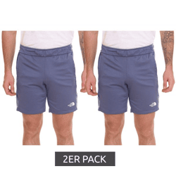 2er Pack THE NORTH FACE Mountain Athletics Herren Fleece-Shorts sportliche Sommer-Hose mit Eingriffstaschen NF0A82300EA1 Blau