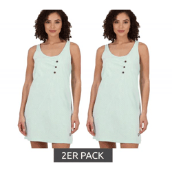 2er Sparpack ALIFE AND KICKIN CamyAK B Damen Mini-Kleid Baumwoll-Kleid mit Punkten Sommer-Kleid 54009000 Aqua-Blau