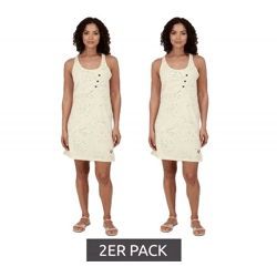 2er Sparpack ALIFE AND KICKIN CamyAK B Damen Mini-Kleid Baumwoll-Kleid mit Vögeln Sommer-Kleid 97916922 Butter-Beige