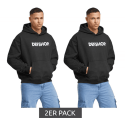 2er Sparpack DEF MERCH Hoodies tiefschwarz