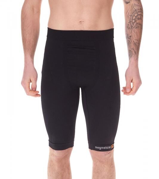 2er Sparpack megmeister Herren Kompressions-Shorts mit Body-Mapping-Belüftung Rad-Shorts Antibakteriell und Geruchshemmend Kompressions-Be