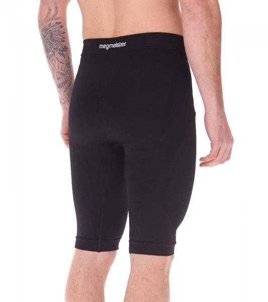2er Sparpack megmeister Herren Kompressions-Shorts mit Body-Mapping-Belüftung Rad-Shorts Antibakteriell und Geruchshemmend Kompressions-Be