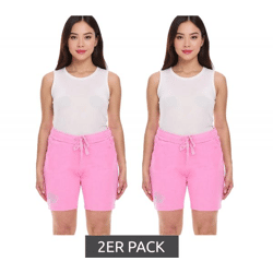 2er Sparpack SOCCX by Carina Damen Freizeit-Shorts kurze Baumwoll-Hose Sommer-Shorts 3643388_2007 Rosa