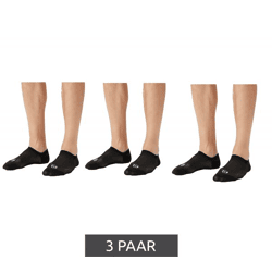 3 Paar Sergio Tacchini Invisible Footie Füßlinge kurze Socken Baumwoll-Strümpfe Schwarz