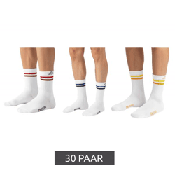 30 Paar Kappa Tennis-Socken Baumwoll-Strümpfe mit Kappa-Logo Alltags-Socken 371F4ZW A01 Weiß