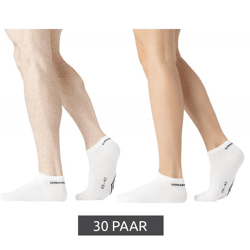 30 Paar umbro Sport Socks Sneaker-Socken für Damen und Herren Strümpfe Oeko-Tex Standard 100 UMG/1/TC5/FX6 Weiß