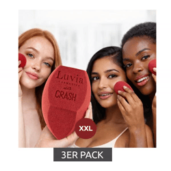 3er Sparpack Luvia cosmetics meets Crash by Luisa Crashion veganer Kosmetik-Schwamm XXL Extra Groß Make-Up-Schwamm LC-SPNG-C1 Pink 
