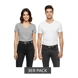 3er Sparpack Motörhead Gürtel für Damen oder Herren Einheitsgröße 100cm mit Logo-Schriftzug Freizeit-Gürtel BT104890MTR Schwarz/Grau