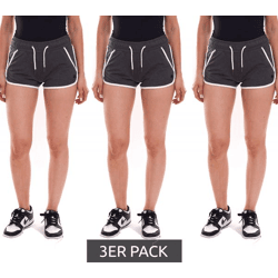 3er Sparpack OCEAN SPORTSWEAR Damen Sweat-Shorts kurze Hose mit seitlichen Eingriffstaschen 99736902 Dunkelgrau