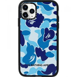 A Bathing Ape Caseify Abc iPhone Xi Pro Case, Blue—Shock-Resistant Premium Phone Case with Camo Design, Blue