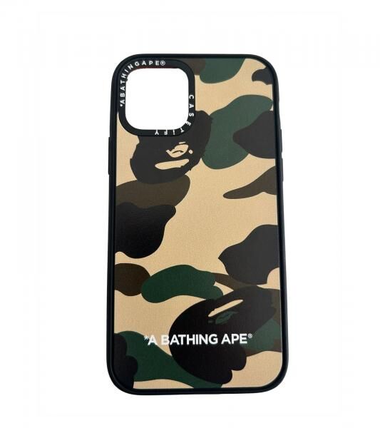 A Bathing Ape Casetify Abc iPhone 11 Pro H&uuml;lle Unisex Handyh&uuml;lle im Tarnmuster Gelb 