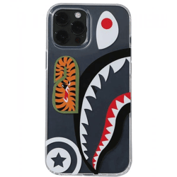 A Bathing Ape Shark 12 / 12 Pro TPU Schutzhülle mit, stoßdämpfender Struktur & Urban-Streetewear Print klar