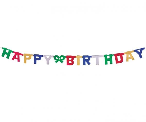 Buchstaben-Girlande "Happy Birthday" - 1,5 m