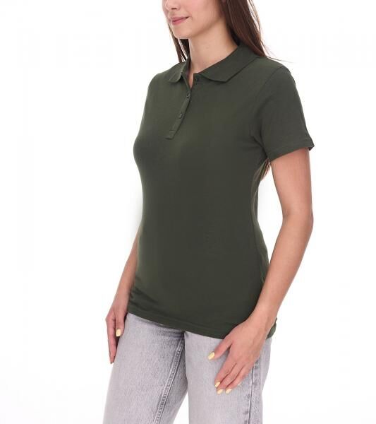 ELEVATE Helios Damen Polo-Shirt Baumwolle Polo-Hemd Pique-Strick 180 g/m&sup2; 3810770 Army Dunkel-Gr&uuml;n