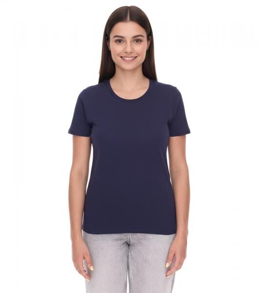 ELEVATE Heros Damen T-Shirt schlichtes Baumwoll-Shirt 150 g/m2 Basic-Shirt Unterzieh-Shirt 3802949 Navy