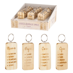 Wooden key ring 