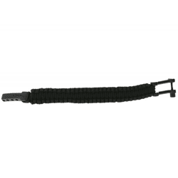 I-BRACE Paracord Armband Survival-Seil zum Armband geflochten aus reißfestem Parachute Cord 550 Cord IB1004 Schwarz