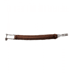 I-BRACE Paracord Bracelet: Survival rope braided into a bracelet made of tear-resistant 550 parachute cord IB-1032 Brown