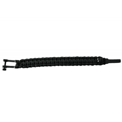 I-BRACE Paracord Armband Survival-Seil zum Armband geflochten aus reißfestem Parachute Schwarz