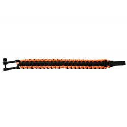 I-BRACE Paracord Armband Survival-Seil zum Armband geflochten aus reißfestem Parachute Schwarz/Orange