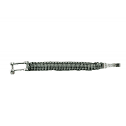 I-BRACE Paracord Bracelet: Survival rope braided into a bracelet made of tear-resistant 550 parachute cord IB1020 Gray