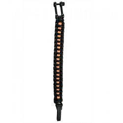 I-BRACE Paracord Armband Survival-Seil zum Armband geflochten aus reißfestem Parachute Cord 550 Cord IB1015 Schwarz/Orange