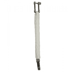 I-BRACE Paracord Bracelet: Survival rope braided into a bracelet made of tear-resistant white parachute cord