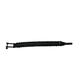 I-BRACE Paracord Armband Survival-Seil zum Armband geflochten aus reißfestem Parachute Cord 550 Cord IB1004 Schwarz
