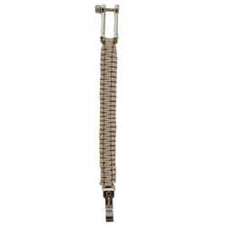 I-BRACE Paracord Bracelet: Survival rope braided into a bracelet made of tear-resistant beige parachute cord