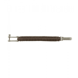 I-BRACE Paracord Bracelet: Survival rope braided into a bracelet made of tear-resistant brown parachute cord