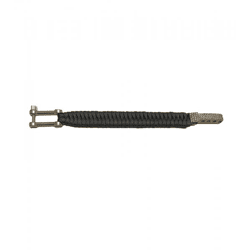 I-BRACE Paracord Bracelet: Survival rope braided into a bracelet made of tear-resistant gray parachute cord
