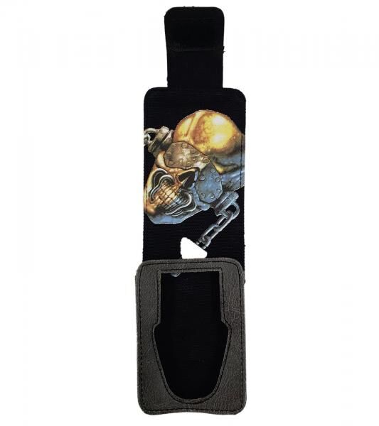MEGADETH MP3-Player-H&uuml;lle Metal-Band Schutz-Case im Damaged-Look Musik-Player iPod-Player 11x7x1,5 cm Schwarz/Blau