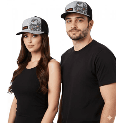 Miami Ink Base-Cap Wide Bill-Cap mit Totenkopf Stickerei Fan-Mütze Baumwoll-Cap FC106583MIK2 Grau/Schwarz
