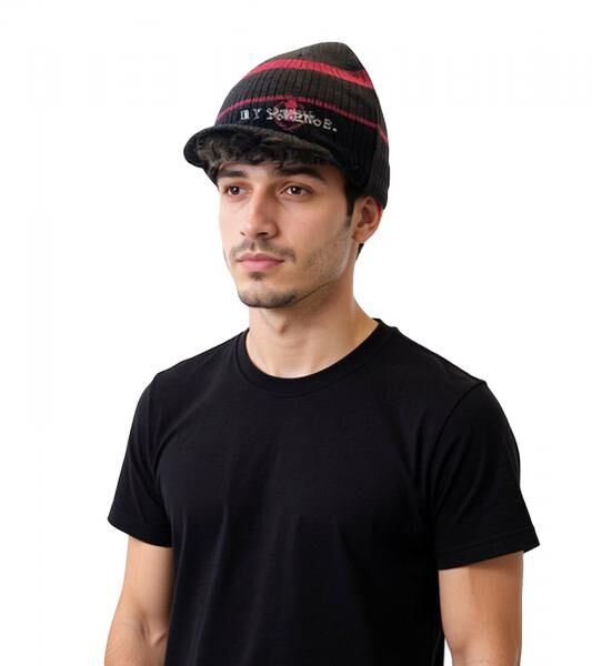 My Chemical Romance Unisex Beanie mit Schriftzug Schirm-Beanie Freizeit-M&uuml;tze Schwarz/Pink/Wei&szlig;