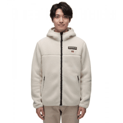 NAPAPIJRI T-Tynik FZH Herren Fleece-Jacke nachhaltige Sweat-Jacke mit seitlichen Eingriffstaschen Fleecejacke NP0A4IA8N1J1 Beige