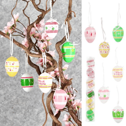 Easter eggs, set of 6, 6f. assort.
