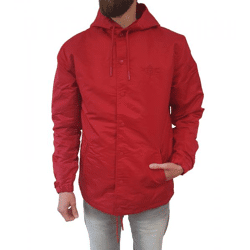 PARK AUTHORITY by K1X | Kickz Monochrome Coach Jacket Herren Trainings-Jacke Hardshell 1161-1101/6600 Rot