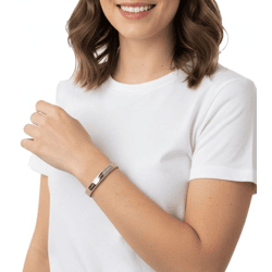 Paul Hewitt Damen Armband mit Signum Koordinaten Echtleder-Armreif Arm-Schmuck Edelstahl-Armreif PH-FSC-S-N Beige