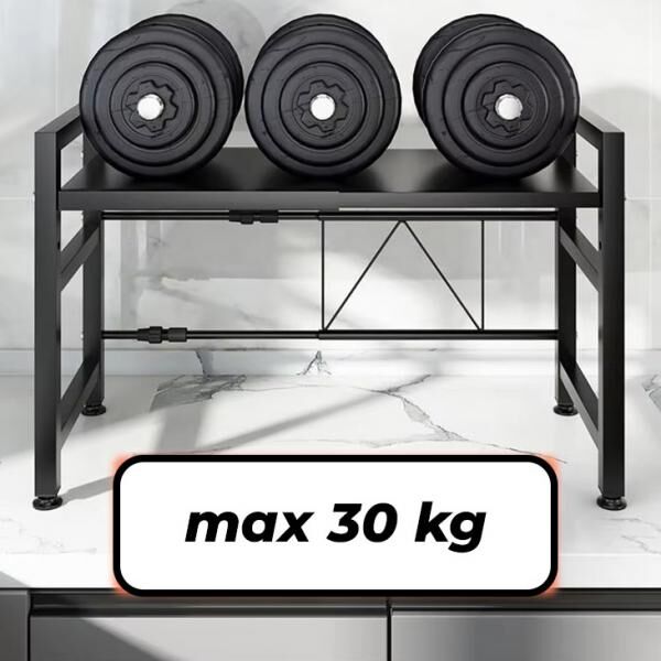 [PREISSENKUNG] Ausziehbares Küchenregal MagicRack WEISS – Großhandelsregal für Mikrowelle und Küchenutensilien